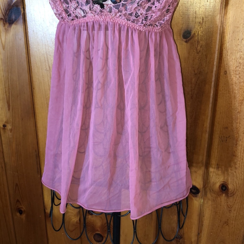Victoria’s Secret lace pink size small sexy wear cute top lingerie floral sheer​ - Picture 3 of 7